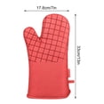 thumbnail image 2 of Guantes de horno Mitones Algodón Estera de aislamiento térmico para microondas Toalla de cocina lavable, Rojo 6 piezas Eigraketly HA003893-01, 2 of 7