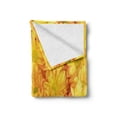 thumbnail image 2 of Yellow Flower Soft Flannel Fleece Blanket, Lively Daisies Fresh Bouquets with Natural Seasonal Bedding Plant Petals, Cozy Plush for Indoor and Outdoor Use, 70" x 90", Marigold Yellow, by Ambesonne, 2 of 6