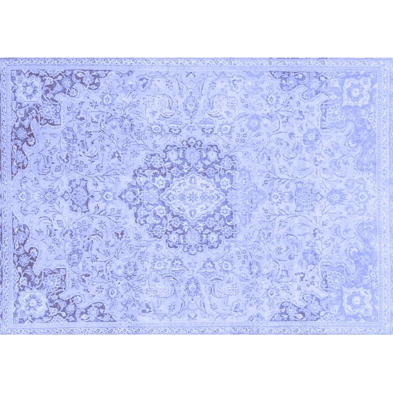 Ahgly Company Indoor Rectangle Abstract Blue Modern Area Rugs, 8' x 10'