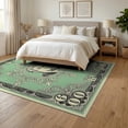 thumbnail image 3 of ODIKA Funky Men Bold Currency Motif Bathroom Designer Anime Graphic Flowing Dynamic Foldable Easy Care for Queen Size Bedroom, Under Bed, Master Suite, 3 of 7