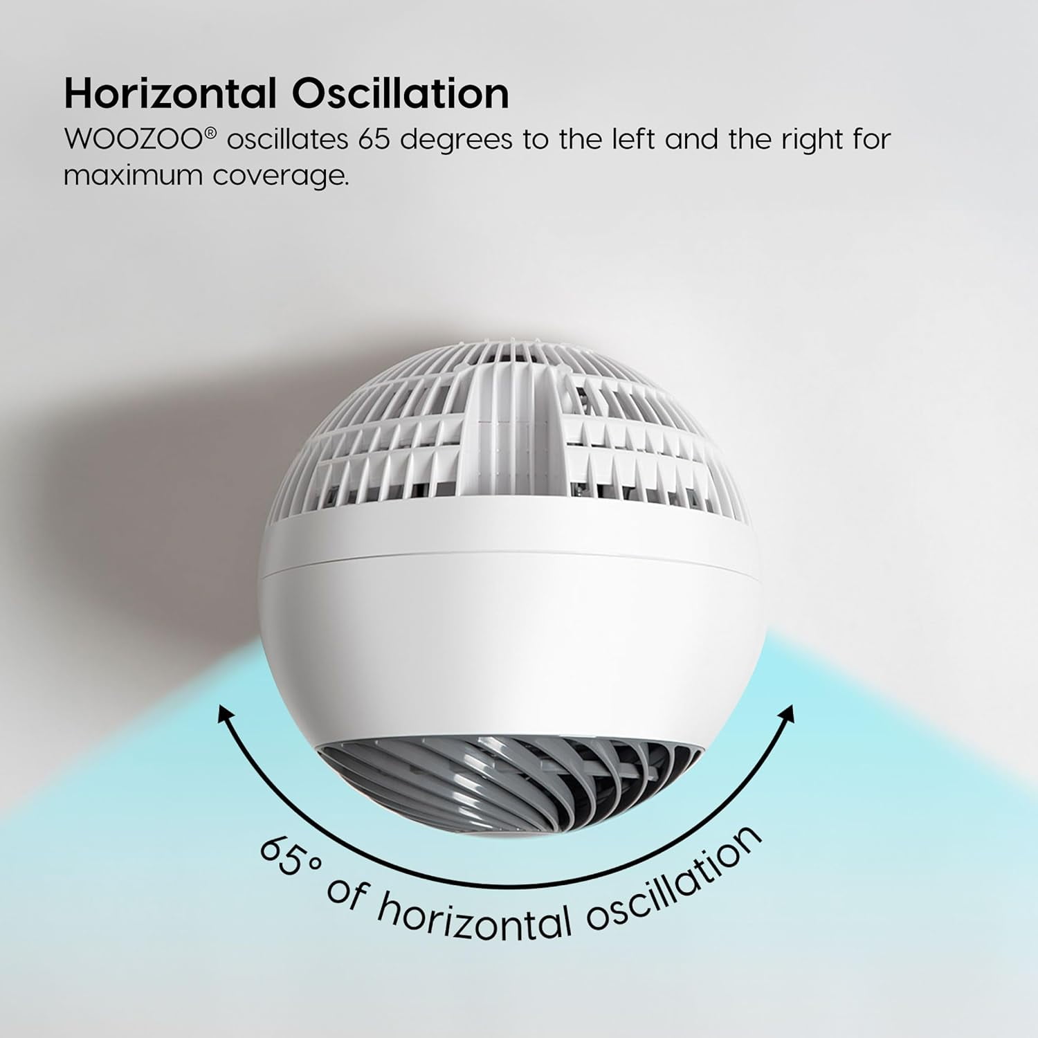 IRIS USA WOOZOO Fan with Remote, Oscillating, Desk, Table Air Circulator, Globe Fan, 5 Speeds, 82ft Max Air Distance, 90° Adjustable Tilt, 30 db Low Noise, New 2023 Model