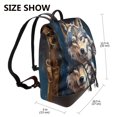 thumbnail image 3 of KLL Oil Painting Tribal Wolf Print Leather Backpack,PU Leather Laptop Backpack Purse for Women and Ladies Daypacks Bags for Travel College Work, 3 of 4