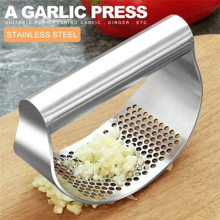 Stainless Steel Garlic Press Manual Garlic Mincer Chopping Garlic Tools  Curve Fruit Vegetable Tools Kitchen Gadgets
