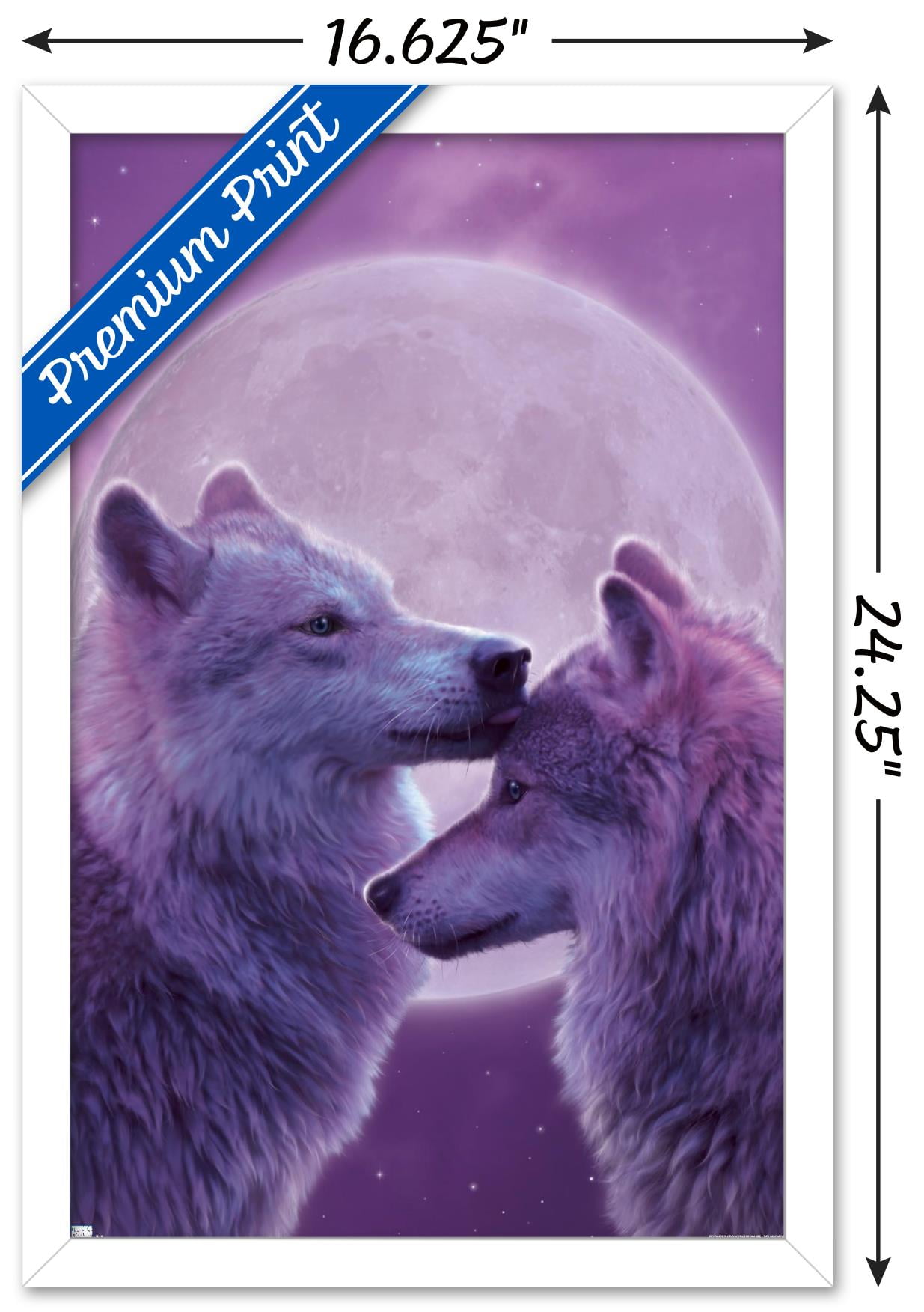 Vincent Hie - LoVing Wolves Wall Poster, 14.725" x 22.375", Framed
