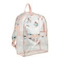 thumbnail image 4 of Eastsport Unisex Childrens Clear Backpack with Pencil Case 2-Piece Set Pink Flower Print, 4 of 7