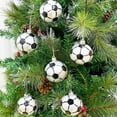 thumbnail image 4 of 12 PCS Soccer Christmas Ball Ornaments Christmas Decorations, 2.4 Inch Shatterproof Xmas Tree Ornaments Balls with Hanging Loop for Holiday Party Christmas Decorations Indoor Outdoor Home, 4 of 6