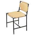 thumbnail image 3 of Jamie Young Co Asher 18" Transitional Leather Dining Chair in Cashew Brown/Black, 3 of 7