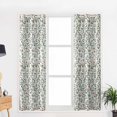 thumbnail image 5 of Hokiten Green Botanical Christmas Blackout Curtains | Light Blocking Print Window Curtains, Watercolor Xmas Berry Red Thermal Insulated Window Drapes for Living Room Kitchen (2 Panels, 84"W x 84"L), 5 of 7