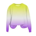 thumbnail image 5 of Girls & Boys Fleece Lined Sweatshirts Long Sleeve Crewneck Tops Size 1-12 Tweens Pullover Trendy Gradient Printed Warm Workout Sweatshirt Shirts, 5 of 7