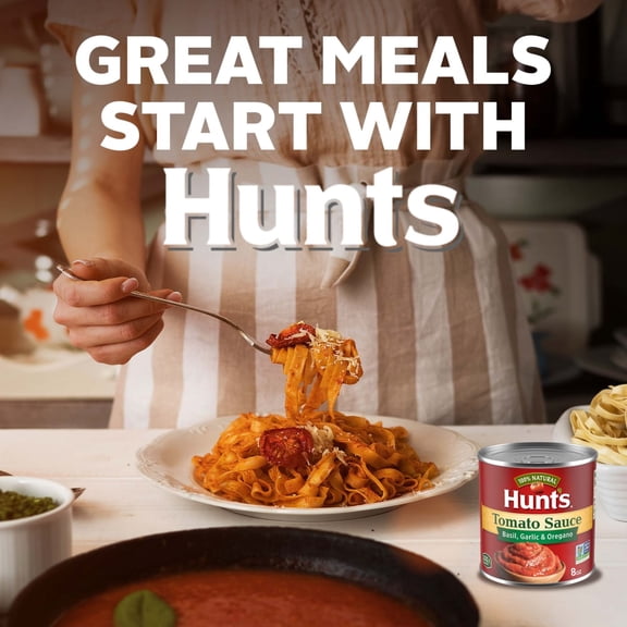 Hunts Tomato Sauce with Basil, Garlic and Oregano 8 oz - Pack of 1