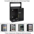 thumbnail image 2 of Rosary Blenn Coffee Bar Cabinet with Mini Fridge Space and Power Outlet, 39" Matte Black Wood Grain Finish Kitchen Cabinet with Drawer, 2 of 7