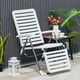 thumbnail image 2 of Silla Reclinable Plegable Costway Patio PP Blanca 7 Posiciones Reposapiés Cómodo, 2 of 9
