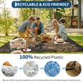 thumbnail image 3 of Outdoor Patio Rug – Waterproof Reversible Durable Plastic Mat – Botanical Floral Design – Easy Clean & Portable – Includes 4 Stakes & Storage Bag – RV, Balcony, Camping & Beach, 3 of 7