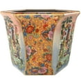 thumbnail image 6 of Oriental Furniture 10" Horse in Meadow Porcelain Flower Pot, 6 of 7