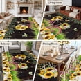 thumbnail image 5 of Spring Sunflowers Area Rugs 5'x7', Small Throw Rugs for Laundry Room Playroom, Bicycles Botanical Flowers Wooden Grain Indoor Outdoor Rug Non-Slip Low Pile Carpet Runner Reversible Floor Mats, 5 of 8