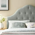 thumbnail image 4 of Modway Sovereign Tufted Button Linen Fabric Upholstered Full Headboard in Gray, 4 of 5