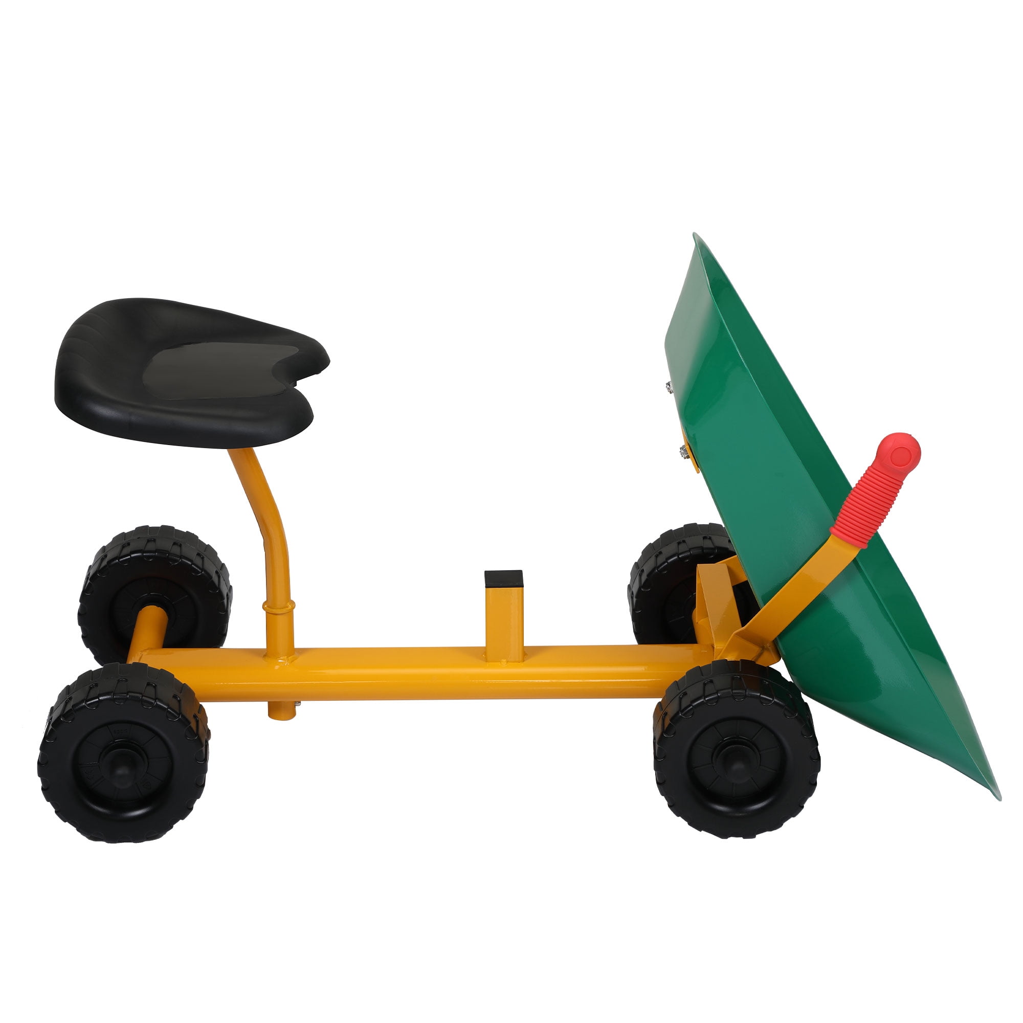 Private Jungle Kids Ride-on Sand Dumper, Heavy Duty Steel Digging Scooper Excavator Crane with 3 Wheels