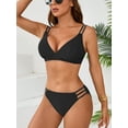 thumbnail image 5 of Asoul Women's Push Up V Neck Bikini Sets Hollow Out Two Piece Bathing Suit, 5 of 6