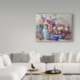 thumbnail image 3 of Trademark Fine Art 'Flowers And Blue Porcelain' Canvas Art by Barbara Mock, 3 of 3