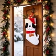 thumbnail image 6 of 2026 Christmas Home Party Decoration Christmas Stockings Cute Puppy Xmas Stocking With Santa Hat For Fireplace Tree Hanging Christmas Decorations Gifts Christmas Celebration Party Supplies, 6 of 7