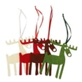 thumbnail image 1 of GUOOL 5X 4 Pieces Set Festive Christmas Reindeer Gift Hanging Tags Xmas Tree Ornament, 1 of 9