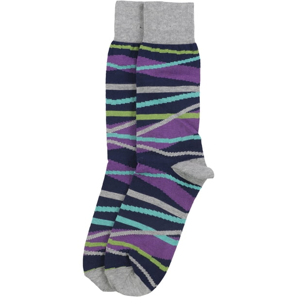 The Men's Store Calcetines de vestir de rayas modernas para hombre, multicolor, 10-13