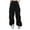 #345-Black, variant on Women's Retro Cargo Pants, Straight Leg with Flowy Draping and Tapered Ankle, Versatile and Comfortable, for Summer Daily Wear
