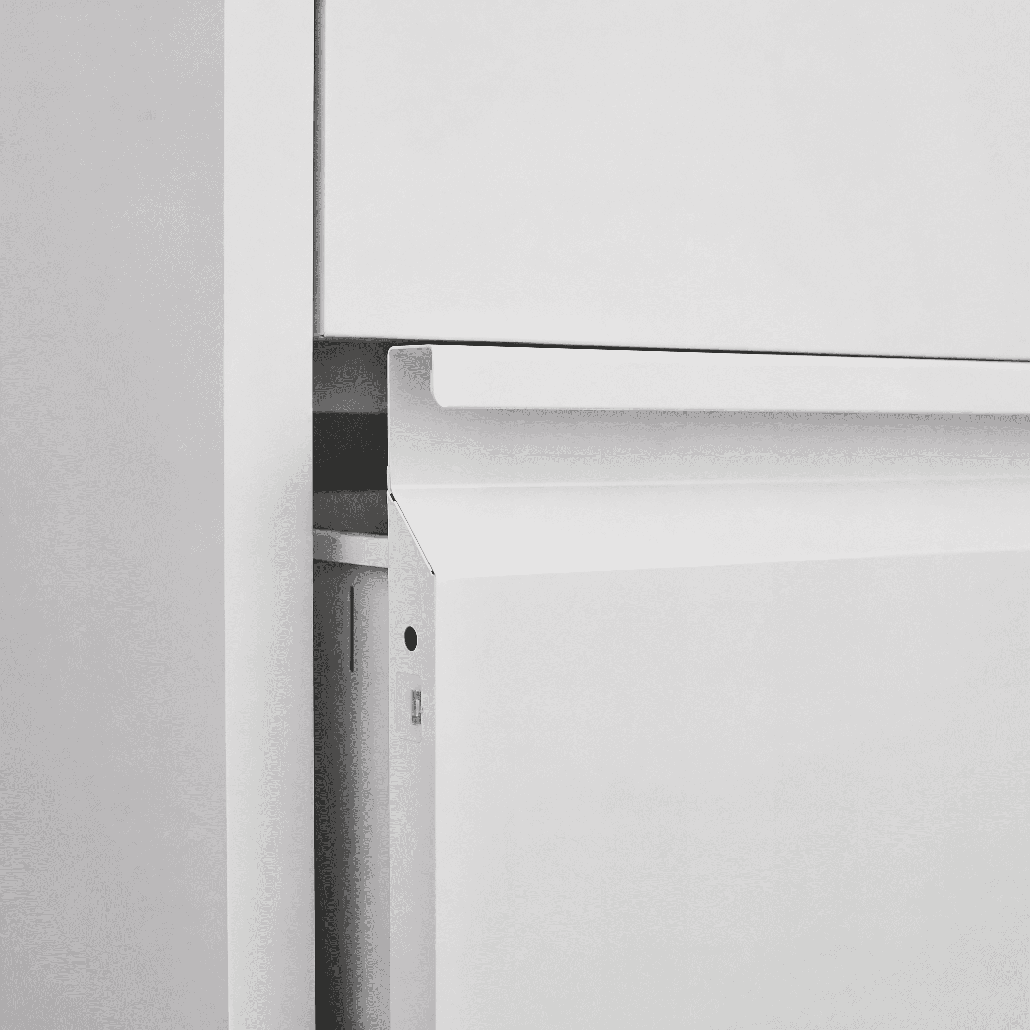 Lockable 3-Drawer Vertical Metal File Cabinet, Narrow Office Storage Cabinet with Anti-Tilt Interlocking Slide Rails, Fits A4/Letter/Legal Size Hanging Files, Assembly Required