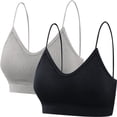 thumbnail image 1 of WZXFASHION Lady's Two Piece Set Seamless Top Strap Breast Pad Thread Plus Size Underwear Bra Q L, 1 of 4