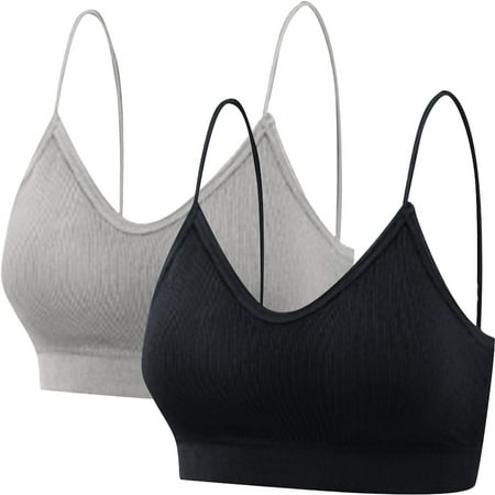 HYSYSB Bralettes for Women balconette Bras for Women strappy Sports Bra padded Sports Bras for Women lady s Two Set Top Strap Breast Thread Plus Size Underwear plus Size Sports Bra Q XL