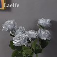 thumbnail image 2 of 12 PCS Artificial Flowers Black Roses, Fake Silk Flower Long Stem Artificial Black Rose for Halloween Home Wedding Party Decorations(Black), 2 of 5
