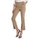 thumbnail image 3 of VISgogo Pantalones recortados casuales para mujer, cintura alta, color sólido, pierna acampanada, pantalones divididos con bolsillos VISgogo  moda, 3 of 6