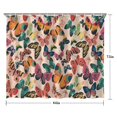 thumbnail image 5 of Beige Butterfly Colorful Pattern Shower Curtain 84"x72" ,Bathroom Decorative Shower Curtains Set with 12 Hooks,Modern Waterproof Washable Shower Curtain, 5 of 6