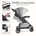 thumbnail image 5 of Evolur Breeze Lightweight Stroller Adjustable Backrest/Canopy, Storage Basket, Gray, 5 of 11