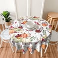 thumbnail image 5 of Fall Round Tablecloth 70 Inch, Pumpkin Maple Leaf Flower Decorative Tablecloths Stain Resistance Polyester Autumn Thanksgiving Table Cloth for Holiday Parties Kitchen Dining Indoor Outdoor, 5 of 6