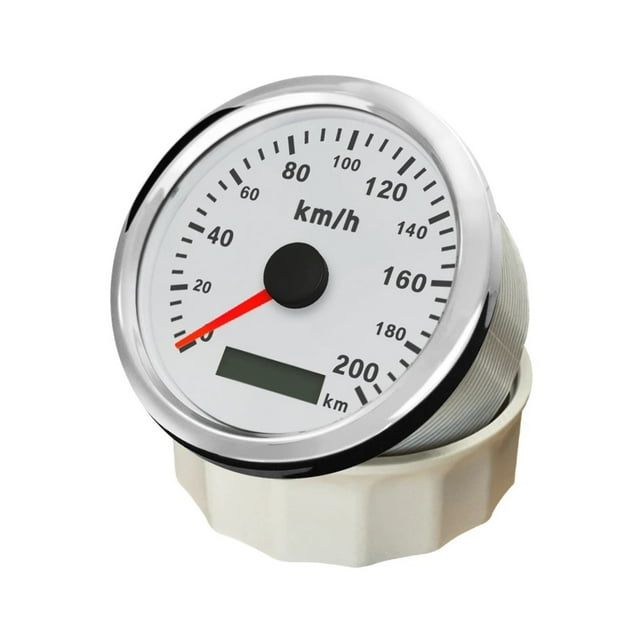 Universal 85mm Speedometer Gauge 0-120KM/H 0-200kmh Pulse Signal for Car Motorcycle with Yellow Red Backlight ,Universal Compatibility
