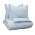 thumbnail image 3 of Vue Elements Lark Solid 3 piece 100% Cotton Duvet set - King - Light Blue, 3 of 5