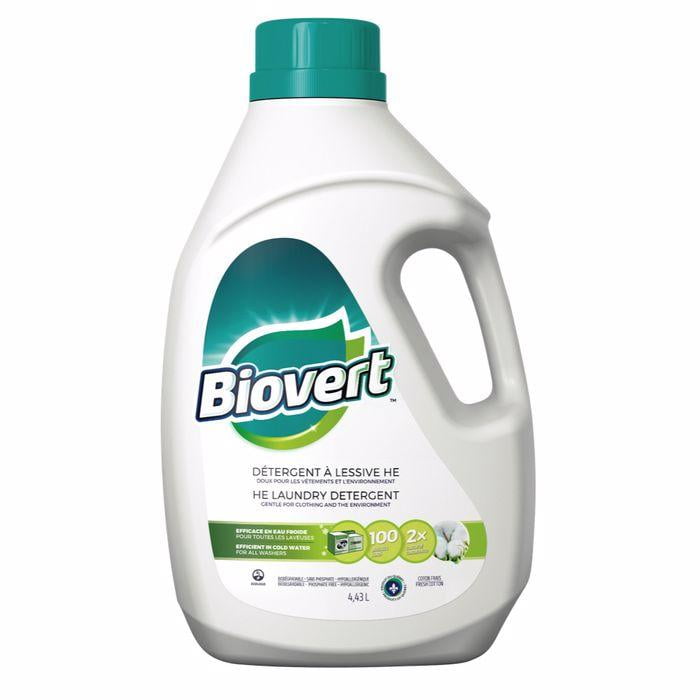 BIOVERT Détergent à Lessive HE Rosée Matinale Certifié Ecologo 100 Brassées  4.43 L