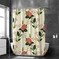 thumbnail image 2 of Coolnut Bath Shower Curtain Liners Elegant Floral Background 60x72in Polyester Waterproof with 12 Curtain Hooks, 2 of 6