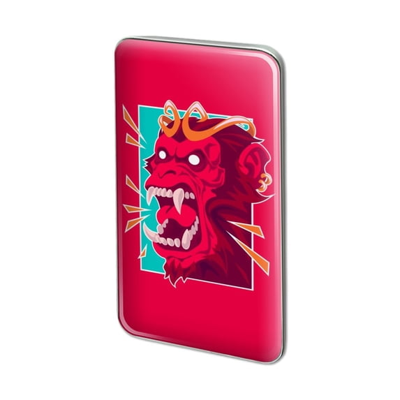 Rampaging Red Chimpanzee Ape Monkey King Metal Rectangle Lapel Hat Pin Tie Tack Pinback
