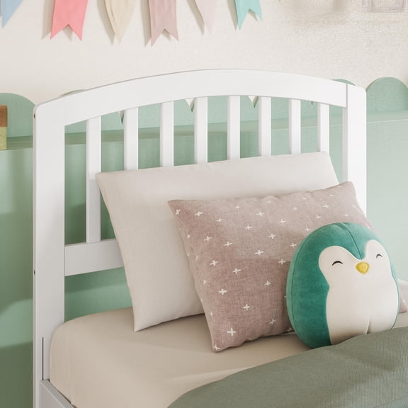 Leo & Lacey Richmond Twin Wood Headboard in White