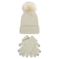 thumbnail image 1 of Knit Hat Gloves Set For Women Winter Ski Outing, 1 of 5