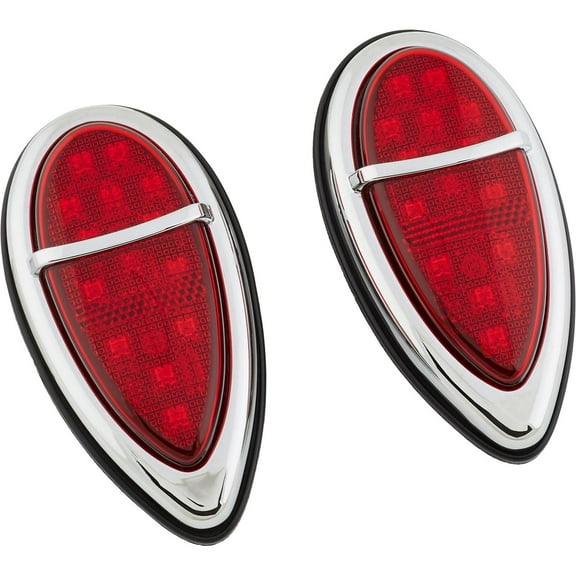 Mini Zephyr LED Tail Lights, Fits 1938-1939 Ford