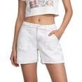 thumbnail image 2 of Jean Shorts for Teens Women's White Denim Shorts Mid Waisted Comfortable Stretchy Casual Summer Jean Shorts with Pockets White L, 2 of 6