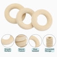 thumbnail image 3 of Uxcell Unfinished Wooden Rings Smooth Natural Woods Macrame Rings for DIY Crafts Knitting Decoration 0.5" 100 Pcs, 3 of 6