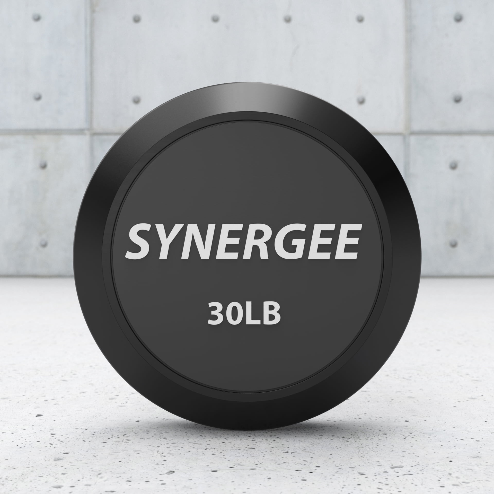 Synergee Fixed 30LB Easy Curl Bar Pre Weighted Curved Steel Bar with Rubber Weights - Fixed Weight