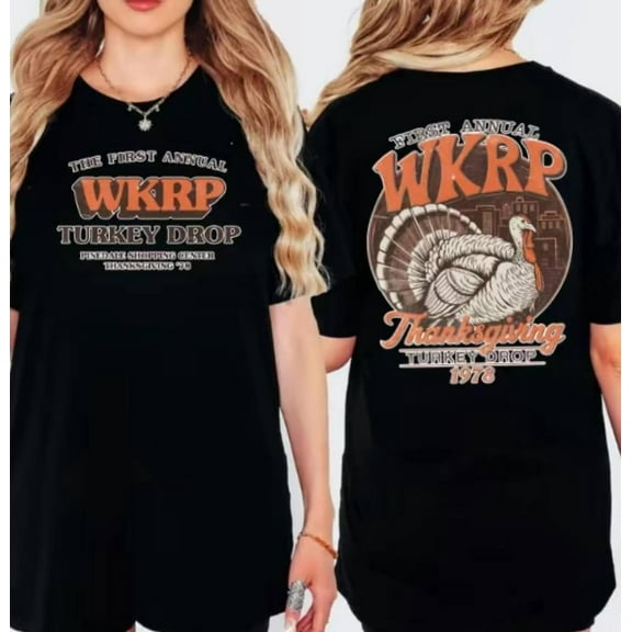 First Annual Wkrp Turkey Drop Shirt, Happy Thanksgiving Wkrp Shirt, Wkrp in Cincinnati Shirt, Thankgiving Day Shirt Turkey