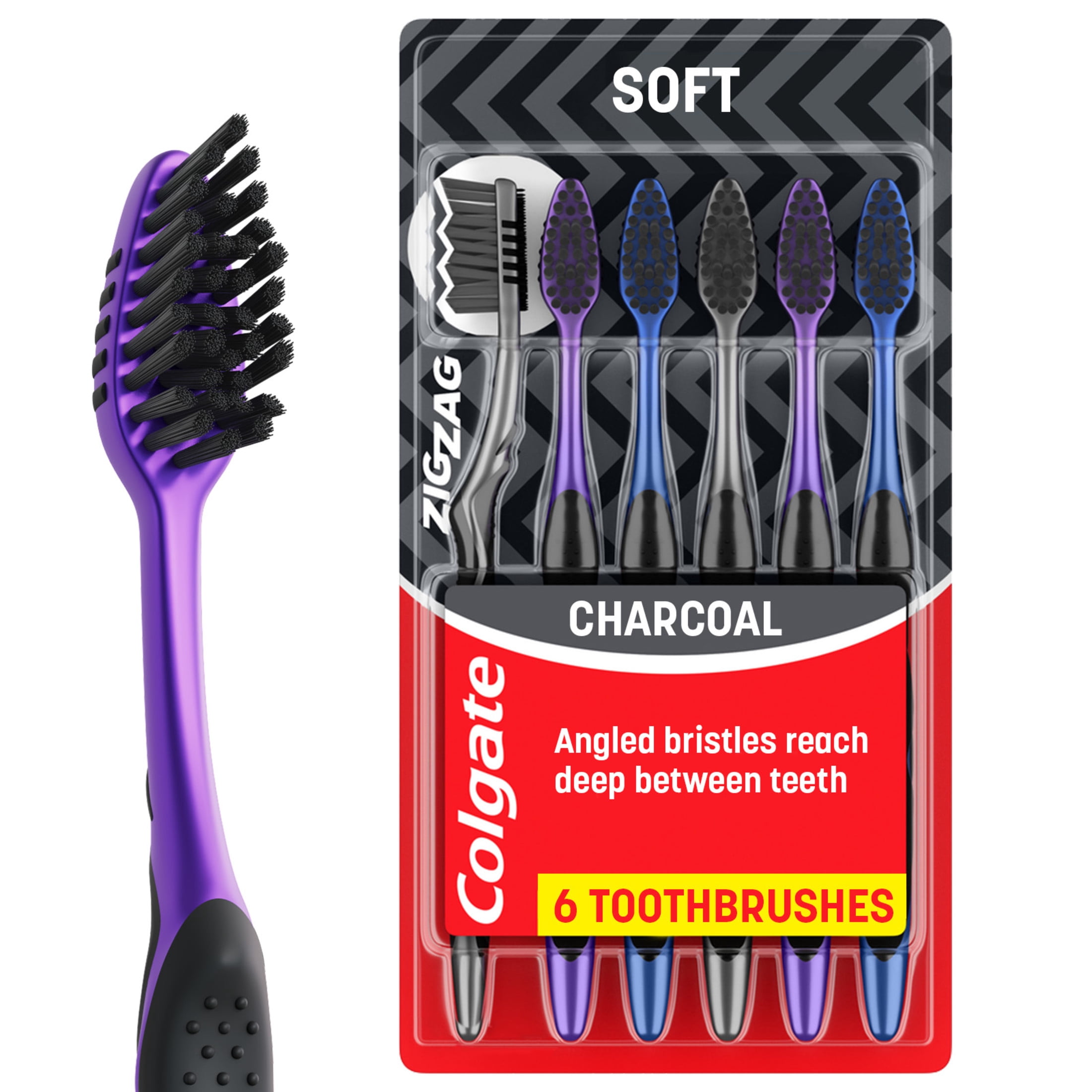 Colgate Zig Zag Deep Clean Adult Toothbrush, Medium - Walmart.com