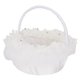 thumbnail image 1 of Lightweight and elegant wedding flower girl basket with white satin decorated candy basket, 1 of 4
