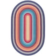 thumbnail image 2 of Safavieh Braided Ellen Bordered Machine Washable Reversible Area Rug, Red/Orange, 6' x 9' Oval, 2 of 17